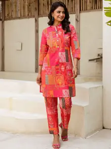 HUKUM Printed Pure Cotton Top With Trousers Co-Ords