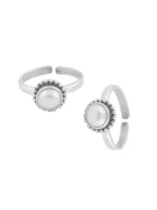 Peenzone Jewellers Silver-Plated Toe Rings