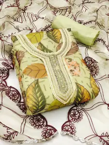 Maroosh Embellished Organza Unstitched Dress Material