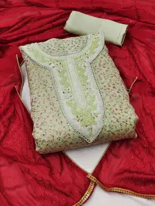 Maroosh Embellished Organza Unstitched Dress Material