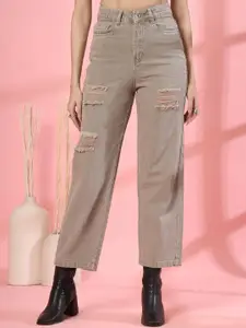 STYLECAST X KASSUALLY Women Loose Flared Mildly Distressed Jeans