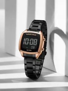 Naviforce Women Dial & Stainless Steel Straps Digital Watch NF5047_RG/B