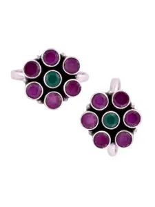 Peenzone Jewellers Silver-Plated Toe Rings