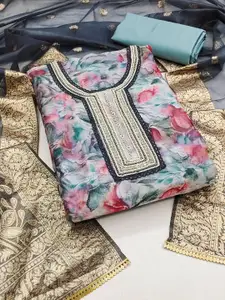 Maroosh Embellished Organza Unstitched Dress Material