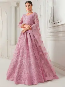 JULEE Embroidered Semi-Stitched Lehenga & Unstitched Blouse With Dupatta