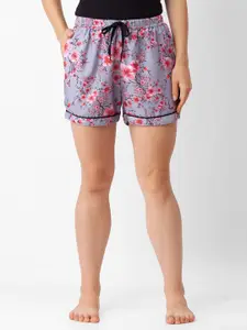 FashionRack Women Pack of 2 Printed Mid-Rise Lounge Shorts