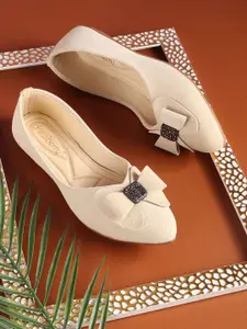 DressBerry Women Embellished Ballerinas with Bows Flats
