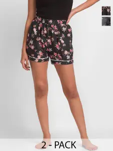 FashionRack Women Pack Of 2 Printed Lounge Shorts