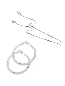 Lila Silver-Plated Anklet