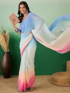 Anouk Ombre Poly Georgette Ready to Wear Saree