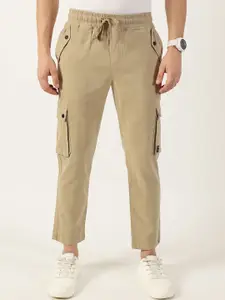 Thomas Scott Men Relaxed Loose Fit Easy Wash Cargos Trousers