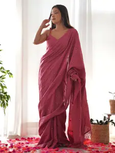 Saree mall Embellished Gotta Patti Silk Blend Designer Sarees