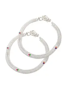 Lila Silver-Plated Anklet