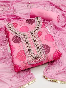 Maroosh Embellished Organza Unstitched Dress Material