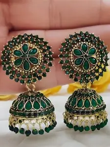 JMBW INTERNATIONAL Dome Shaped Jhumkas Earrings