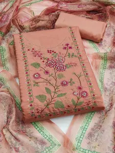 Peachmode Embroidered Unstitched Dress Material