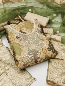 Maroosh Embellished Organza Unstitched Dress Material