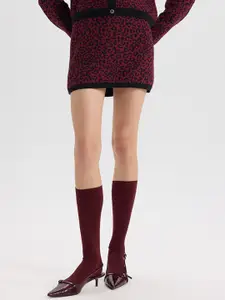 DeFacto Animal Printed A-Line Mini Skirt