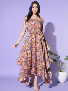 BAESD Floral Print Crepe Fit & Flare Maxi Dress