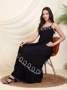 DEEBACO Fit & Flare Maxi Dress