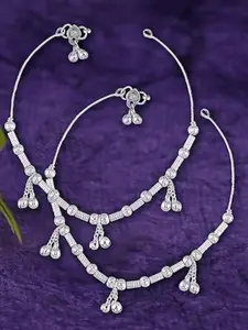 Lila Silver-Plated Anklet