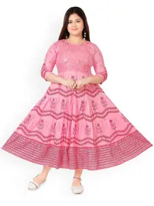 BAESD Embroidery Cotton Gown Ethnic Dress