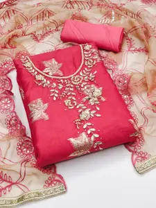 Maroosh Embellished Organza Unstitched Dress Material