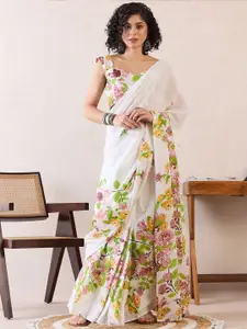 Saree mall Ready to Wear Floral Designer Block Print Sarees