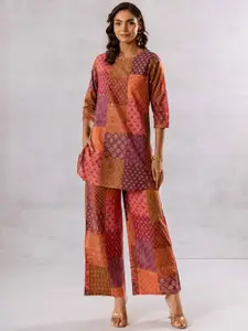 HUKUM Printed Pure Cotton Top With Trousers Co-Ords