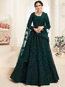 JULEE Embroidered Semi-Stitched Lehenga & Unstitched Blouse With Dupatta