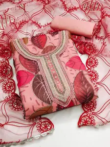 Maroosh Embellished Organza Unstitched Dress Material