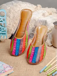 Anouk Women Ethnic Mojaris with Embroidered Flats