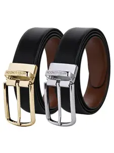 Hayes London Men Leather Belts Combo Pack Of 2 Genuine Premium Reversible Formal Belt