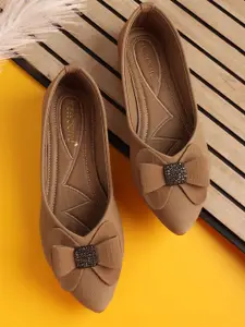 DressBerry Women Embellished Ballerinas with Bows Flats