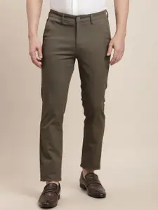 Turtle Men Printed Relaxed Fit Skinny Fit Cotton Chinos Trousers