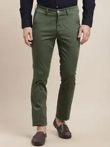 Turtle Men Cotton Relaxed Tapered Fit Chinos Trousers