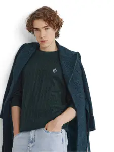 RARE RABBIT Men Cable Knit Pullover