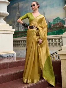 Satrani Woven Design Zari Tissue Banarasi Saree