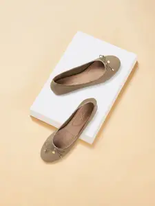 Forever Glam by Pantaloons Women Textured Ballerinas Flats