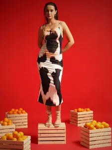 TANDUL Print Bodycon Dress