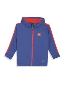 Allen Solly Junior x Disney Boys Hooded Spiderman Printed Bomber Jacket