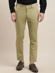 Turtle Men Printed Relaxed Tapered Fit Mid Rise Chinos Trousers