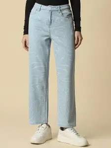 Allen Solly Woman Printed Relaxed Fit Mid-Rise Jeans