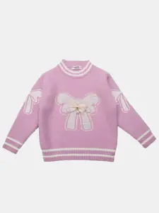 Albion By CnM Girls Floral Woollen Pullover