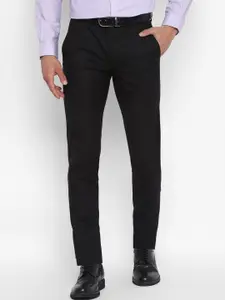 Turtle Men Tailored Slim Fit Mid-Rise Formal Trousers