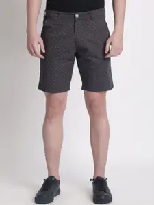 The Roadster Lifestyle Co Men Printed Pure Cotton Slim-Fit Shorts