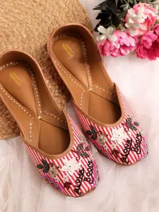 Anouk Women Mojaris with Embroidered Flats