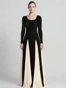 DressBerry Women Colourblocked Maxi Dress