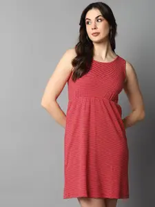 The Roadster Lifestyle Co Striped Above Knee Dress