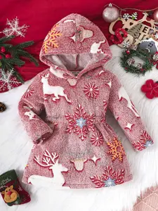 INCLUD Girls Printed Hooded Sweatshirt